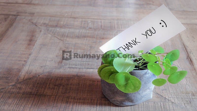 Jangan Lupa Ucapkan "Terima Kasih" Ditambah dengan Doa
